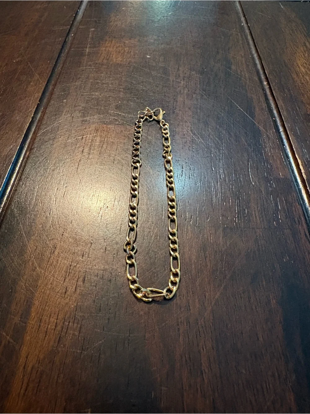 Gold toned chain bracelet